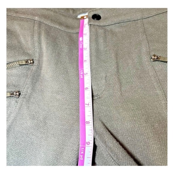 Athleta Womens Size 4P Moto Skinny Pants Petites Grey Zipper Pocket Stretch - Picture 10 of 16
